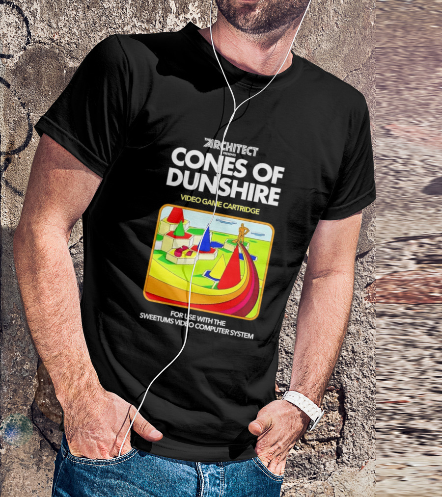 Architect Cones Of Dunshire Video Game Cartridge For Use With The Sweetums Video Computer System T-Shirt