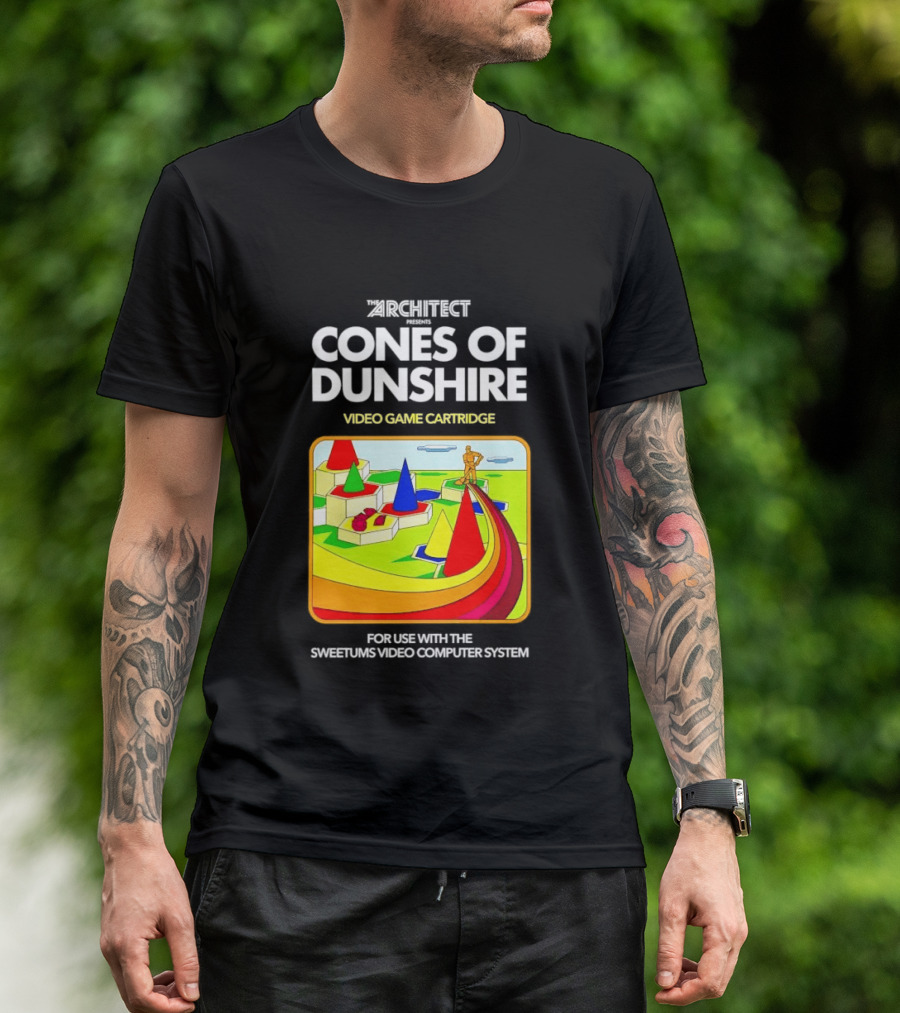 Architect Cones Of Dunshire Video Game Cartridge For Use With The Sweetums Video Computer System T-Shirt
