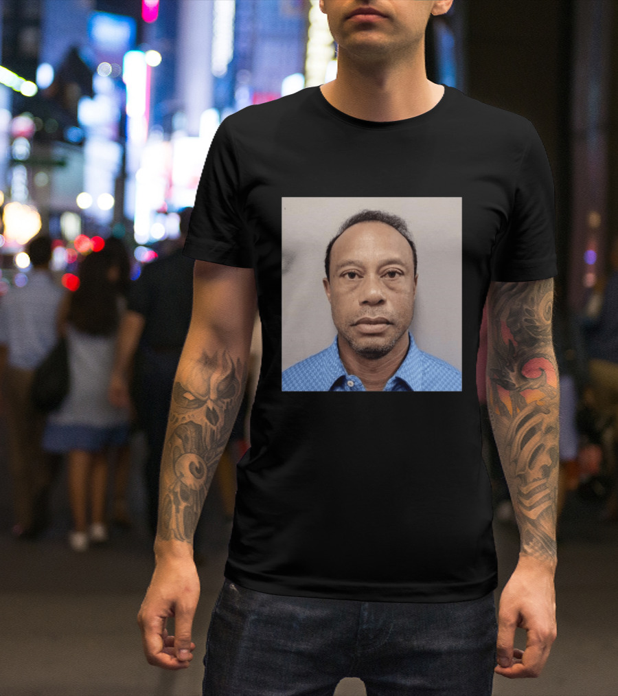 Tiger Woods Shot Released DUI Arrest Photo T-Shirt