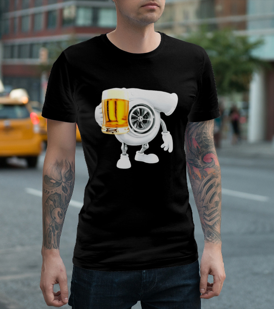 Turbocharger Holding Beer Meme T-Shirt