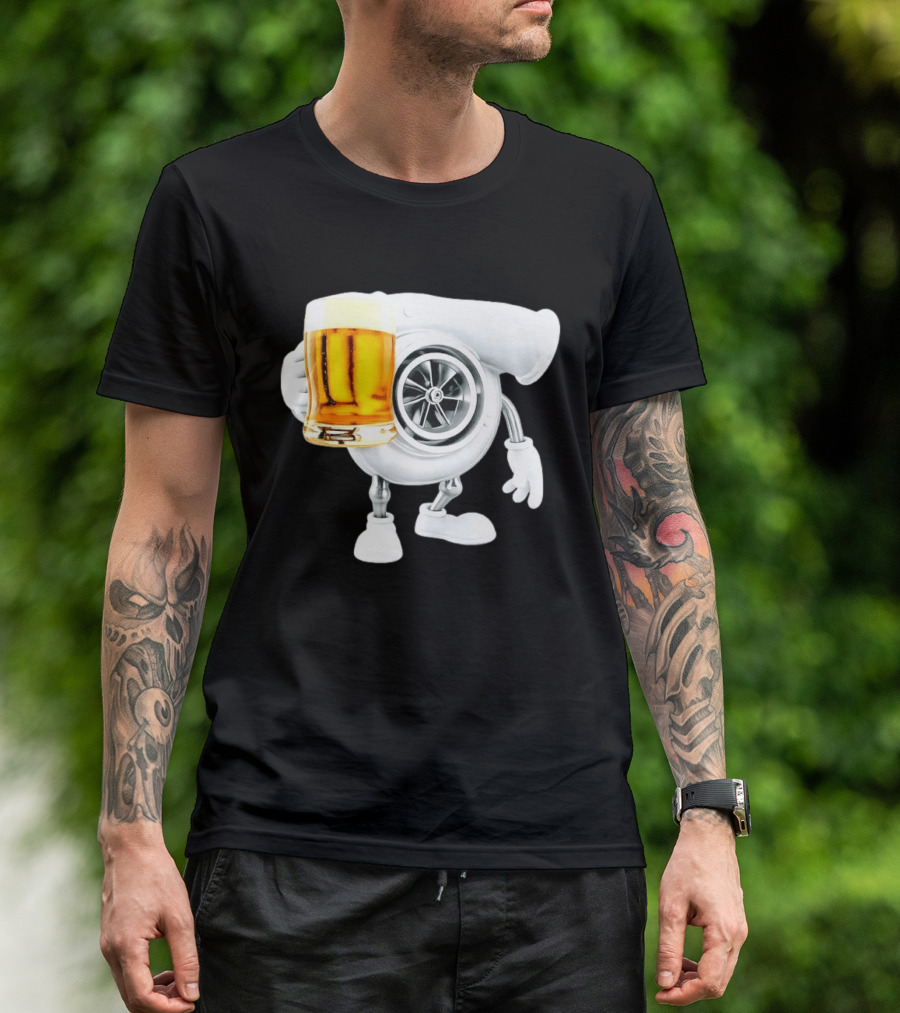Turbocharger Holding Beer Meme T-Shirt