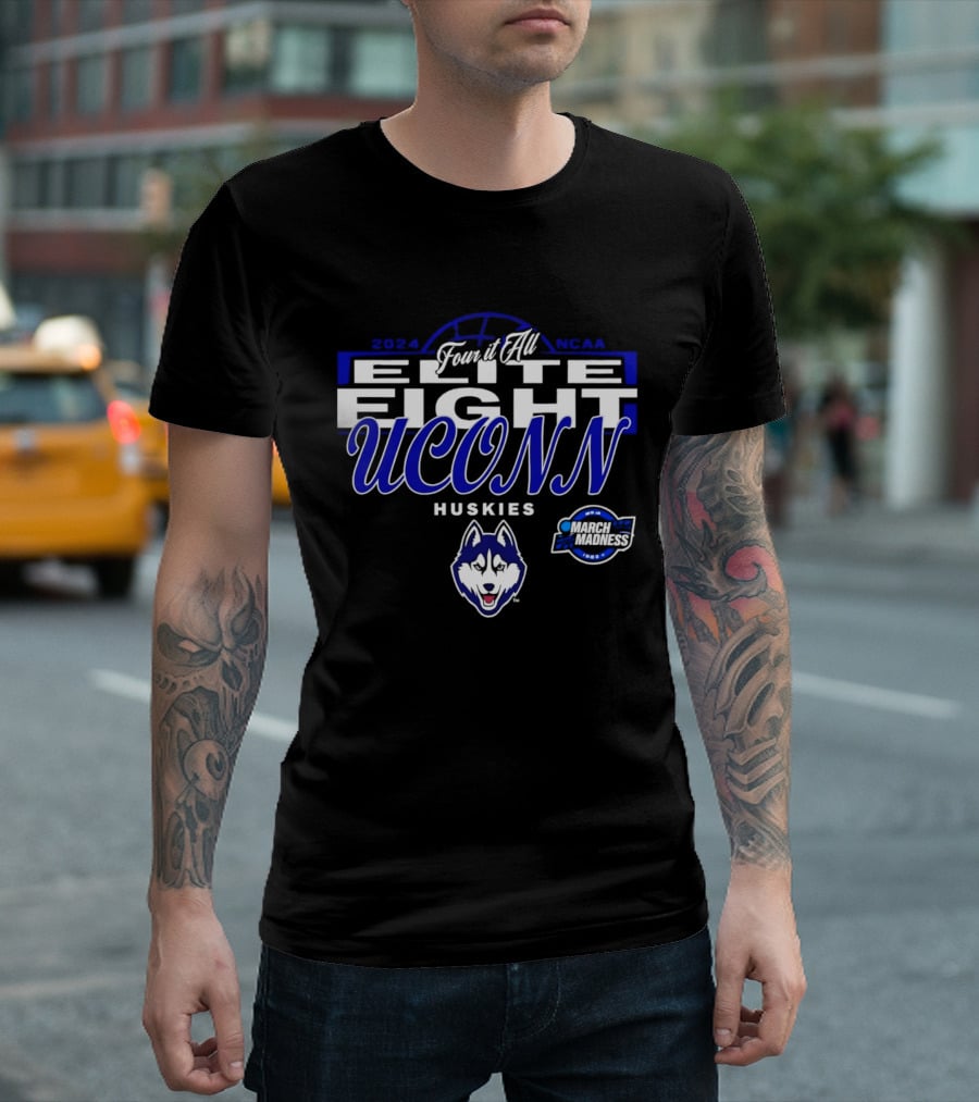 UConn Huskies 2024 NCAA Elite Eight Four It All T-Shirt