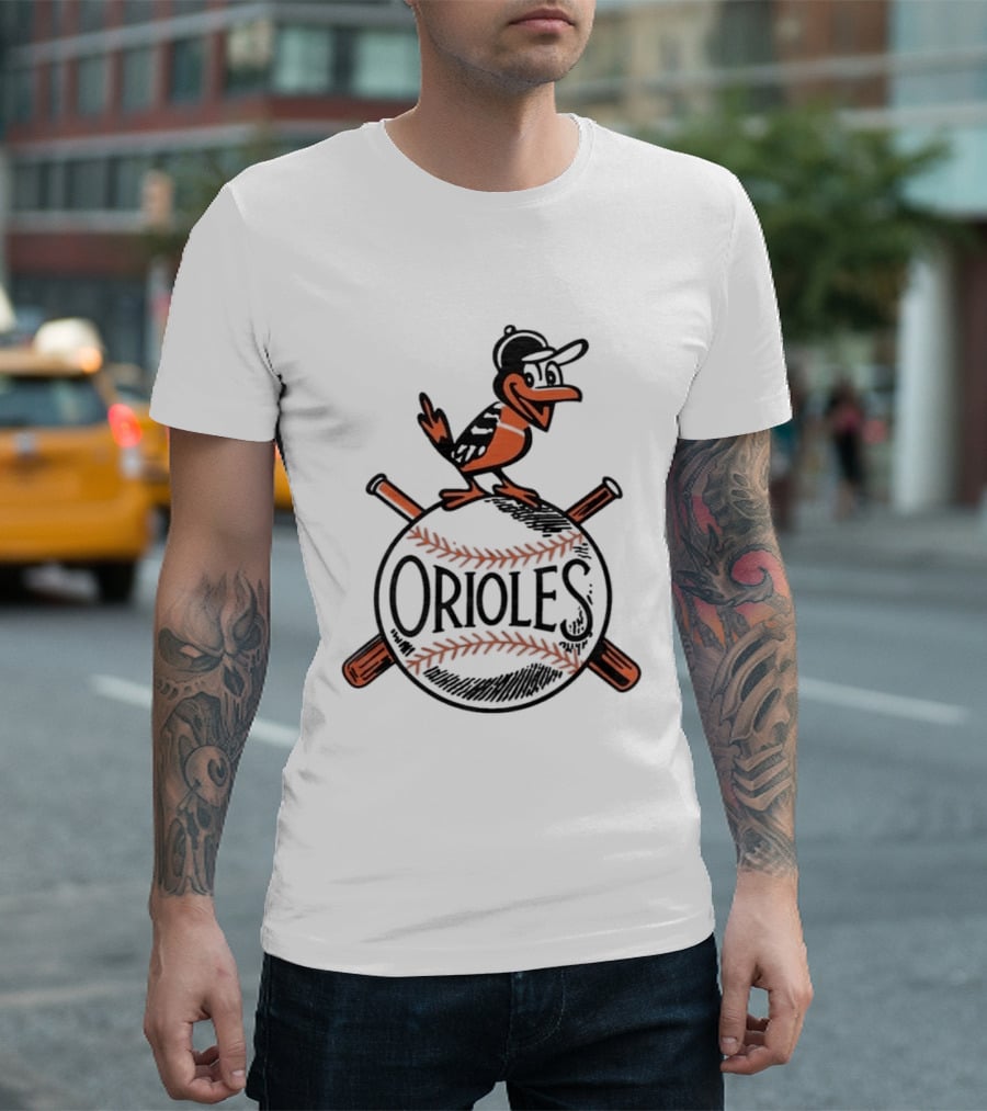 Baltimore Orioles Vintage '54 Iconic Bird And Baseball T-Shirt