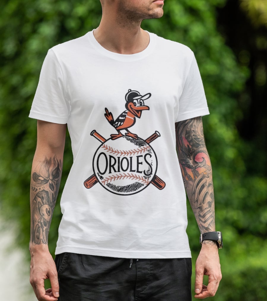 Baltimore Orioles Vintage '54 Iconic Bird And Baseball T-Shirt