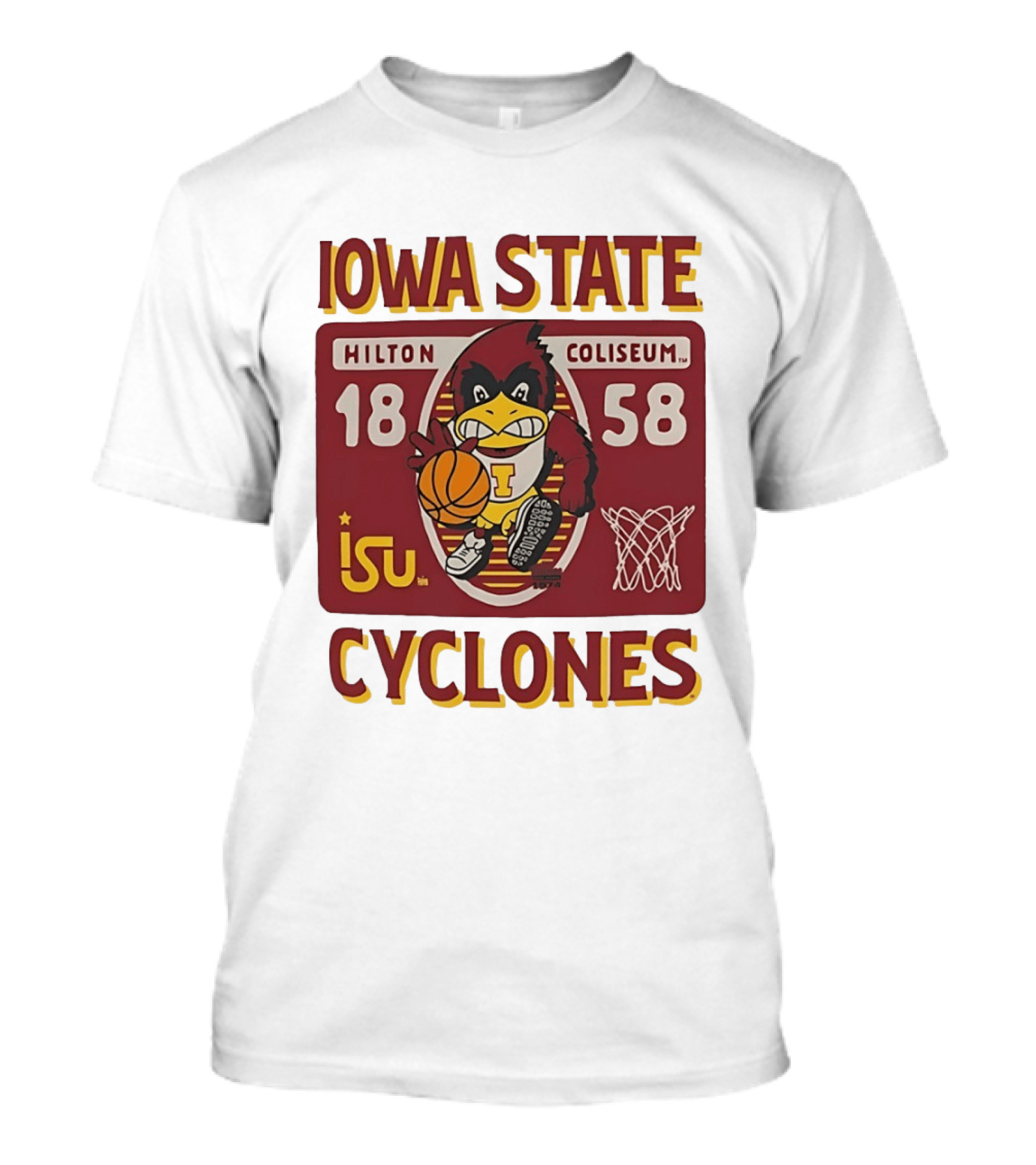 Iowa State Cyclones Hilton Coliseum 1858 Basketball T-Shirt