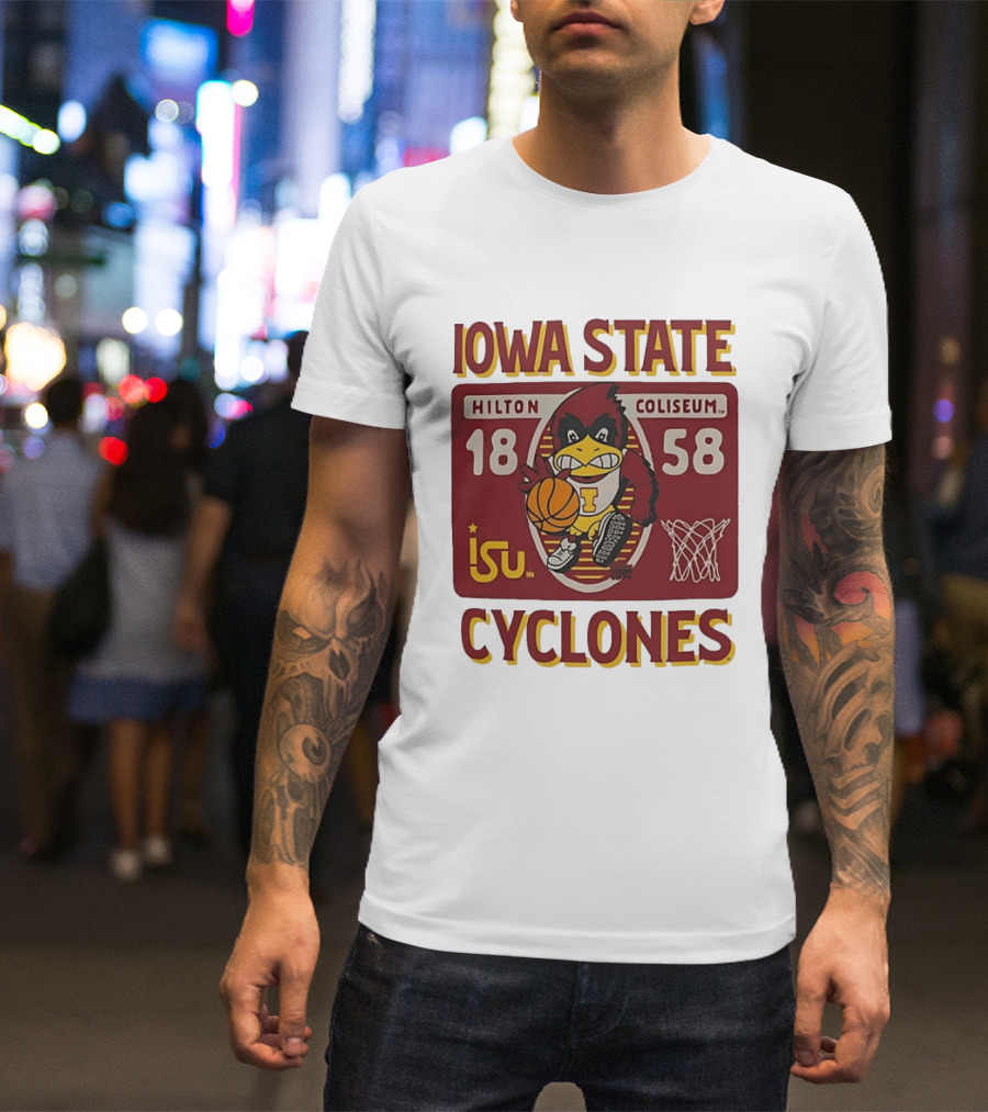 Iowa State Cyclones Hilton Coliseum 1858 Basketball T-Shirt