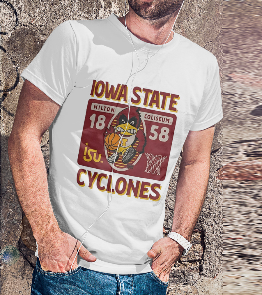 Iowa State Cyclones Hilton Coliseum 1858 Basketball T-Shirt