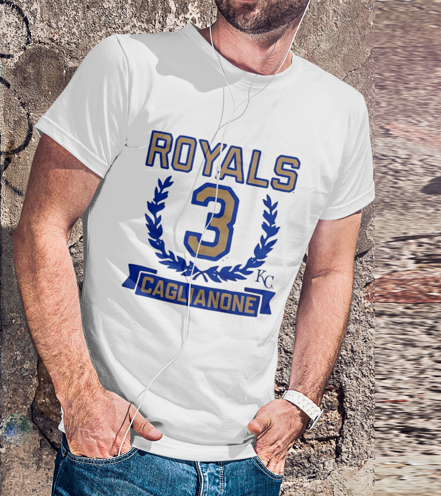 Kansas City Royals Jac Caglianone 3 Wreath KC T-Shirt