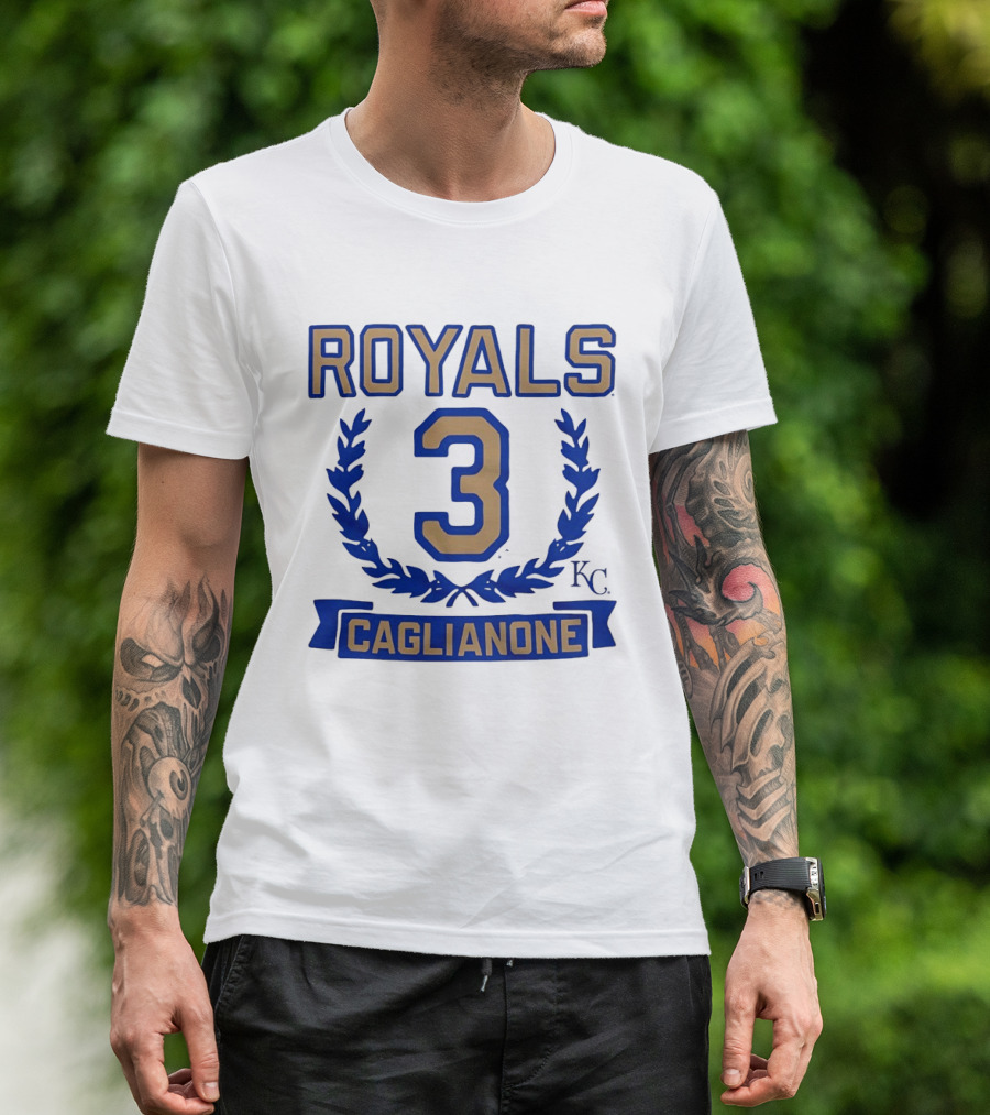 Kansas City Royals Jac Caglianone 3 Wreath KC T-Shirt