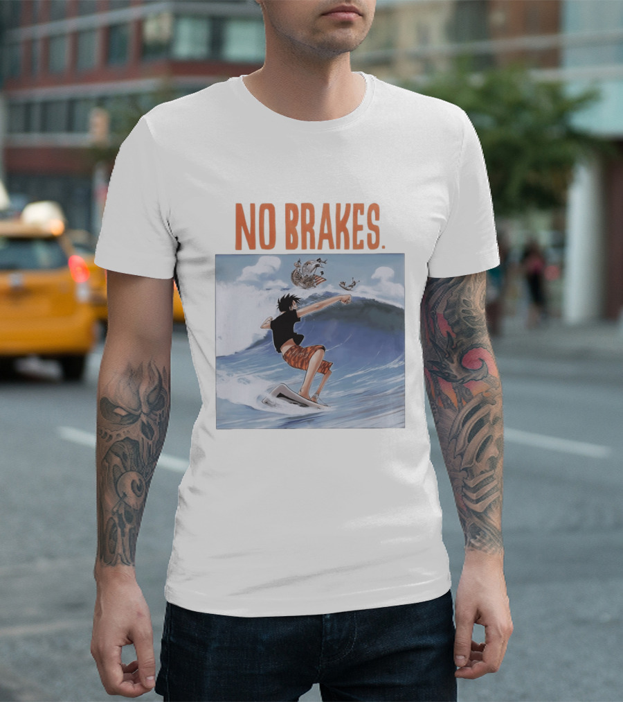 Monkey D. Luffy Surfing Adventure One Piece No Brakes T-Shirt