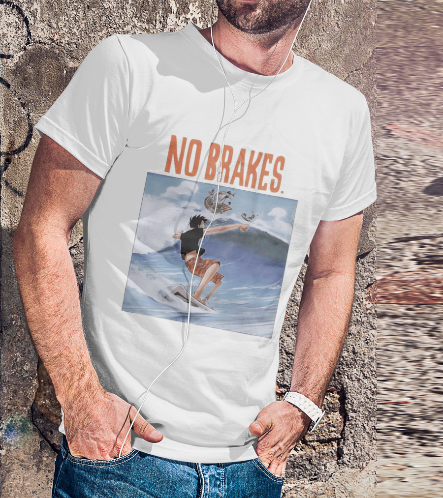 Monkey D. Luffy Surfing Adventure One Piece No Brakes T-Shirt