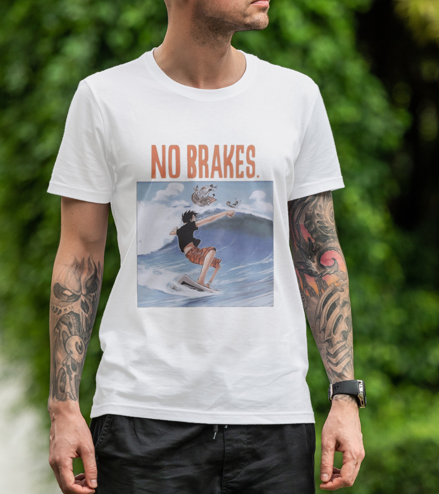 Monkey D. Luffy Surfing Adventure One Piece No Brakes T-Shirt