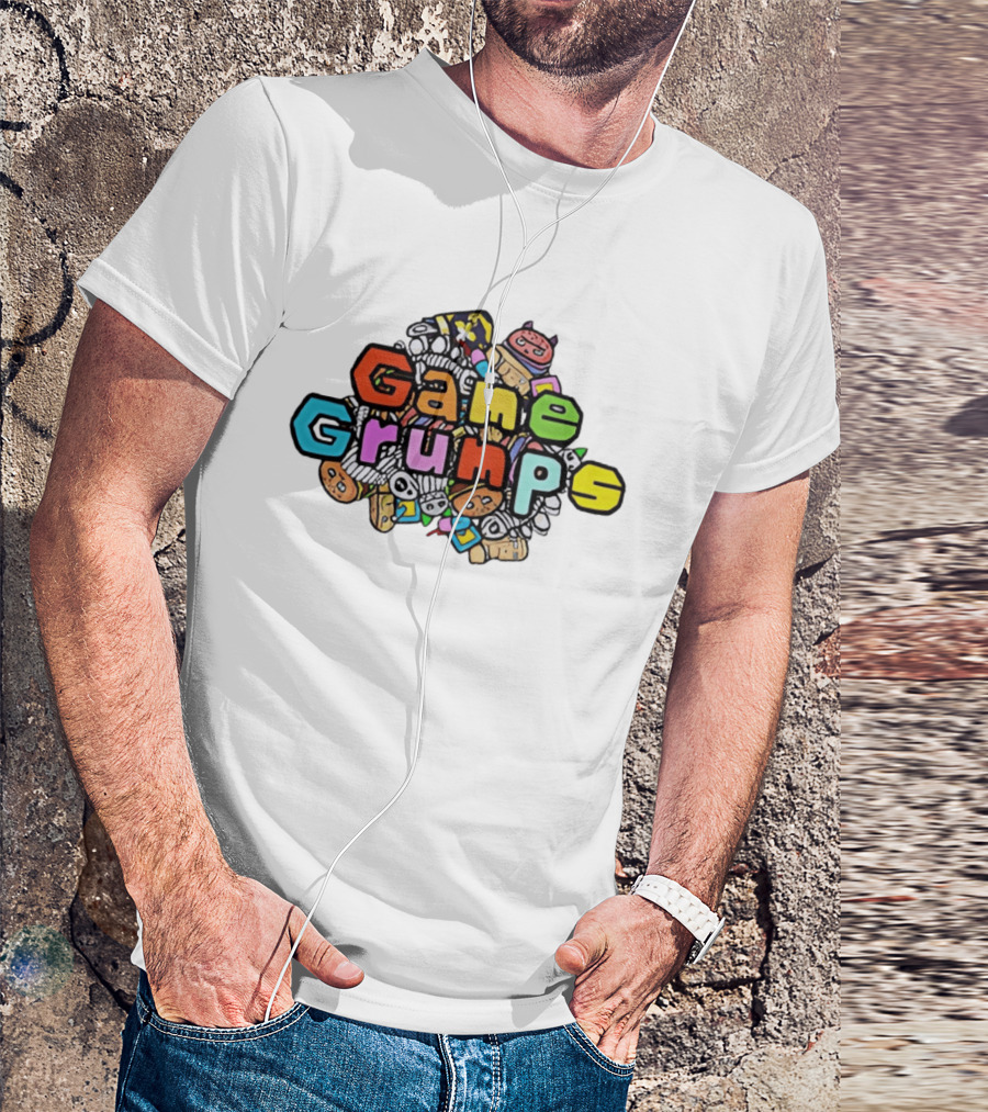 Game Grumps Colorful Cartoon Characters Pattern Collaboration 326 T-Shirt