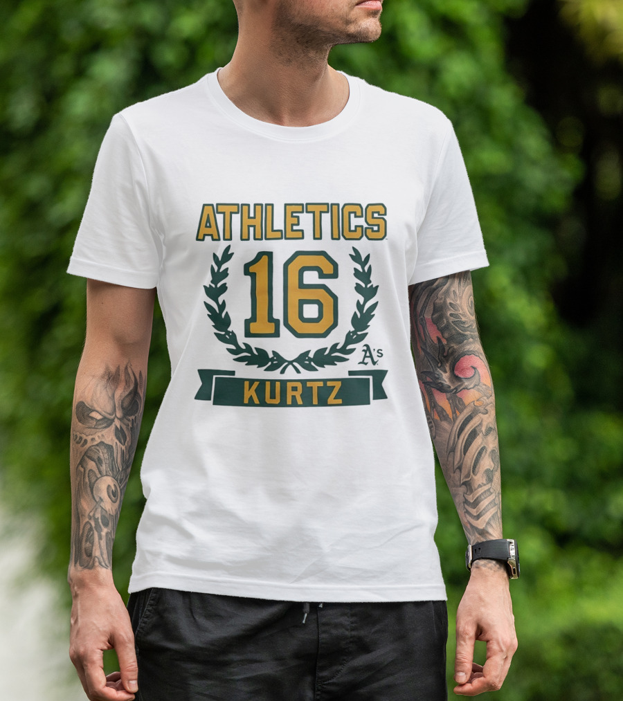 Oakland Athletics 16 Kurtz Wreath A's T-Shirt