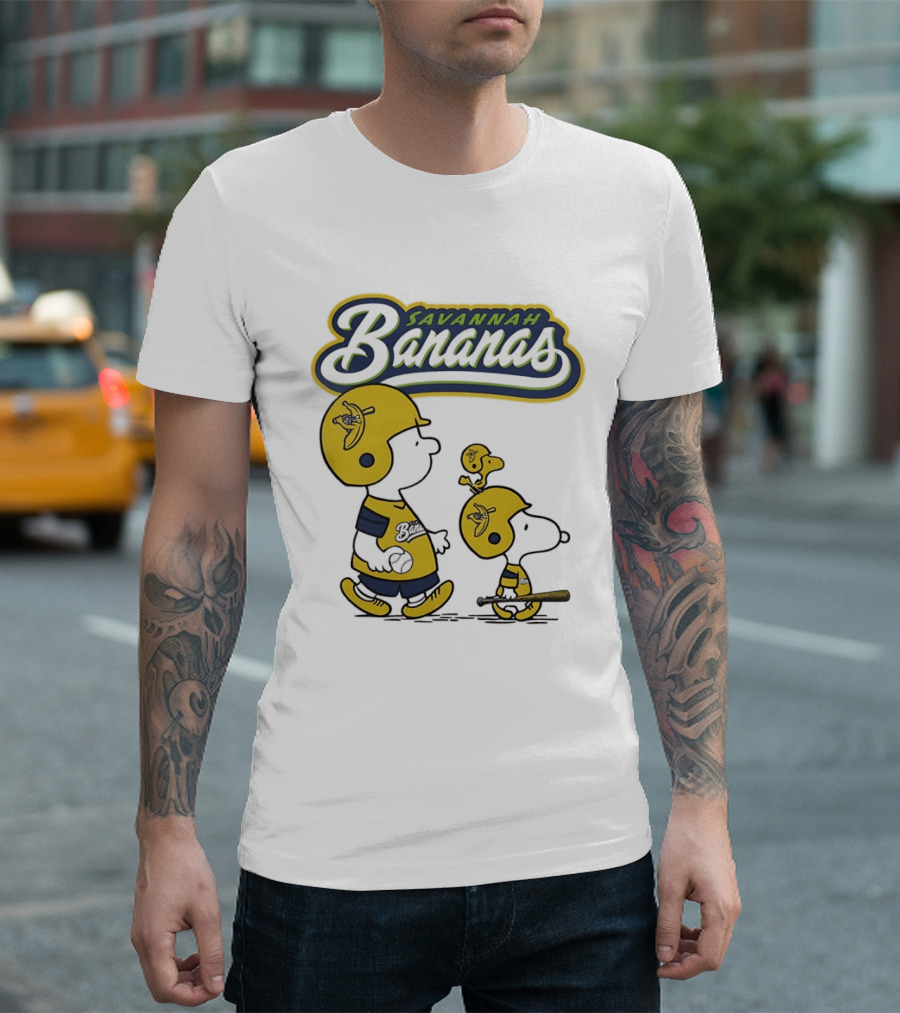Savannah Bananas Peanuts Characters Baseball T-Shirt