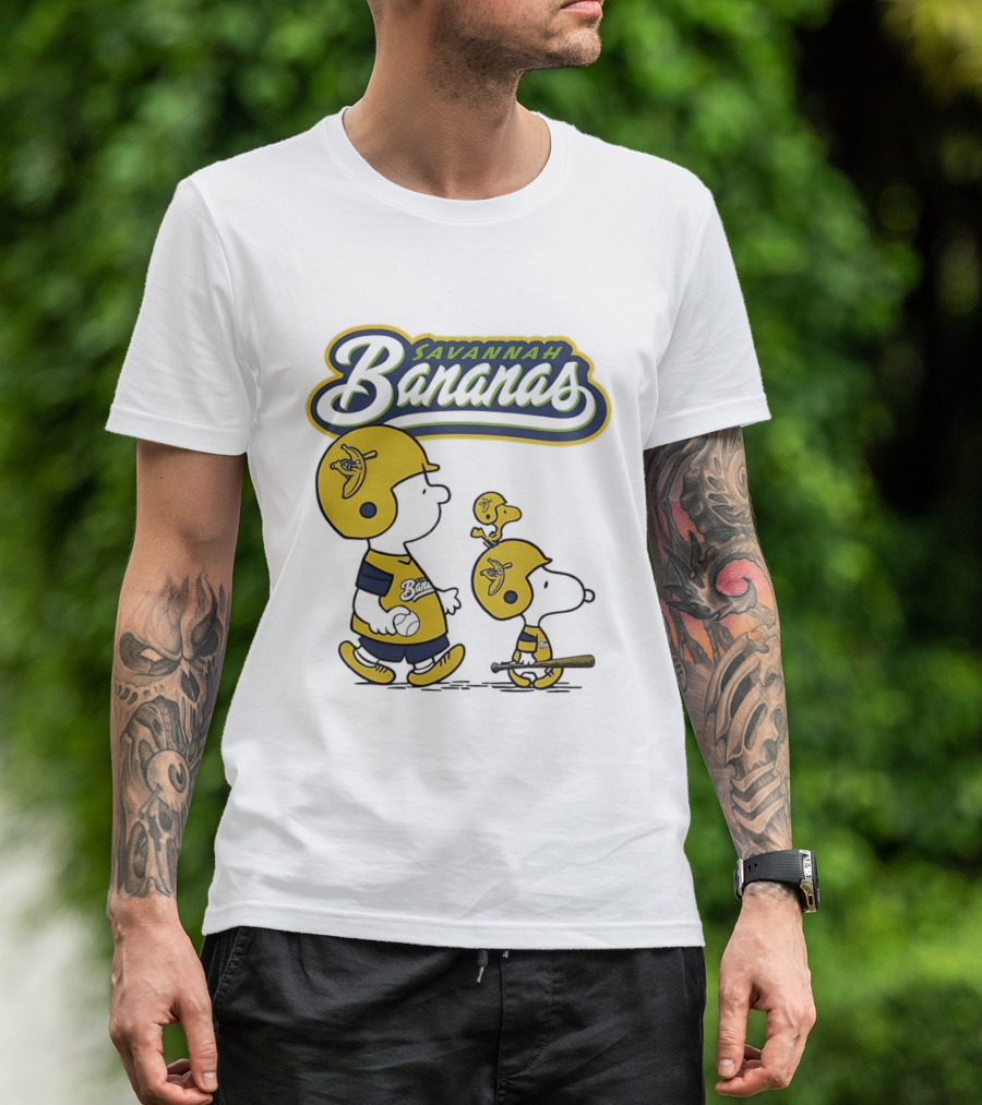 Savannah Bananas Peanuts Characters Baseball T-Shirt