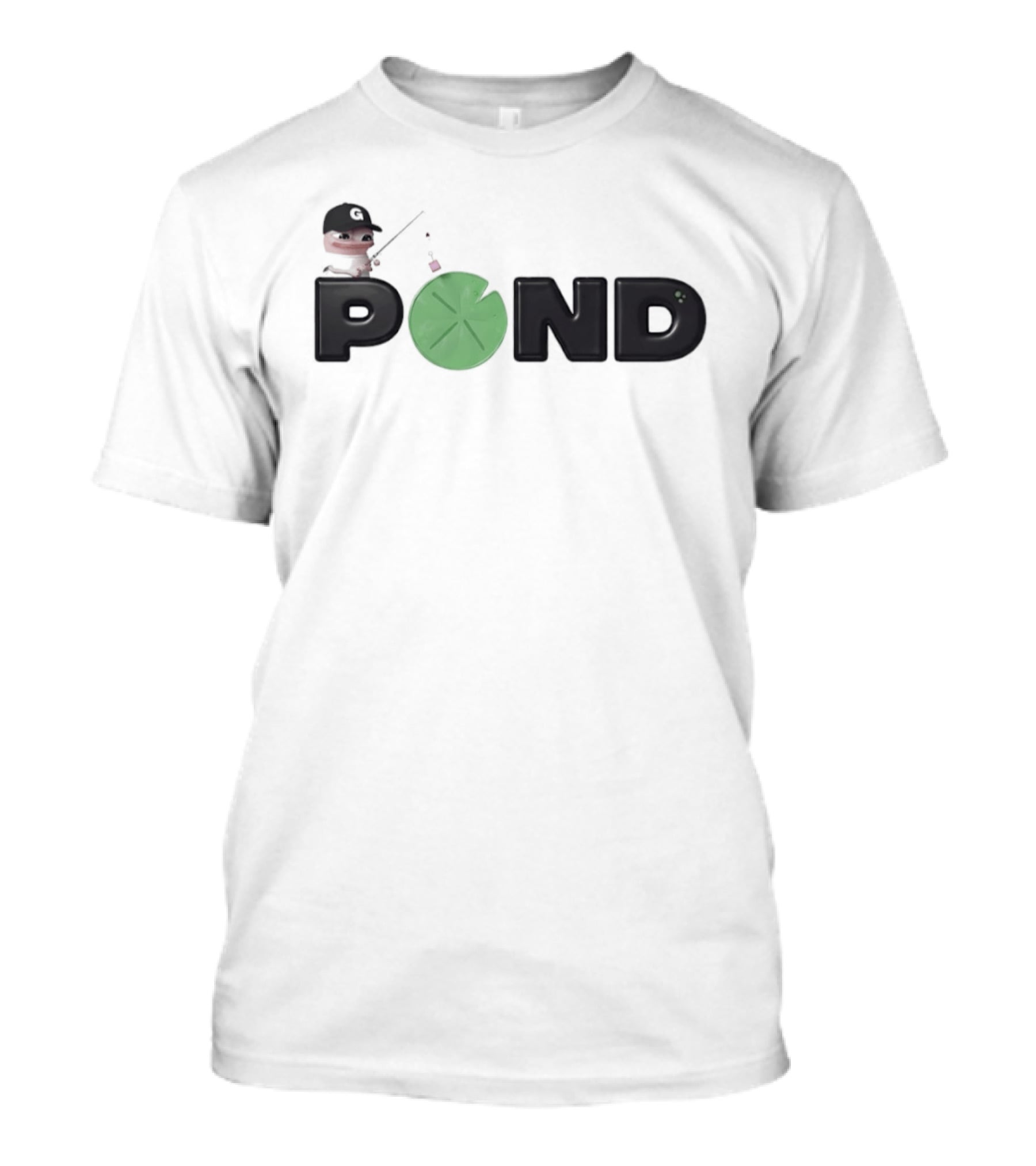 Pond0x Project Fishing Character With Lily Pad Letter O T-Shirt