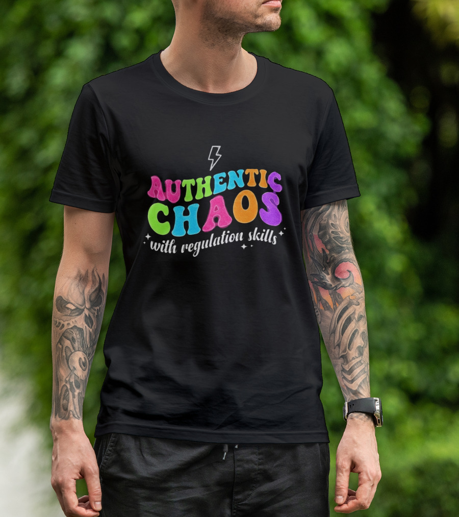 Authentic Chaos Colorful Lightning Regulation Skills T-Shirt