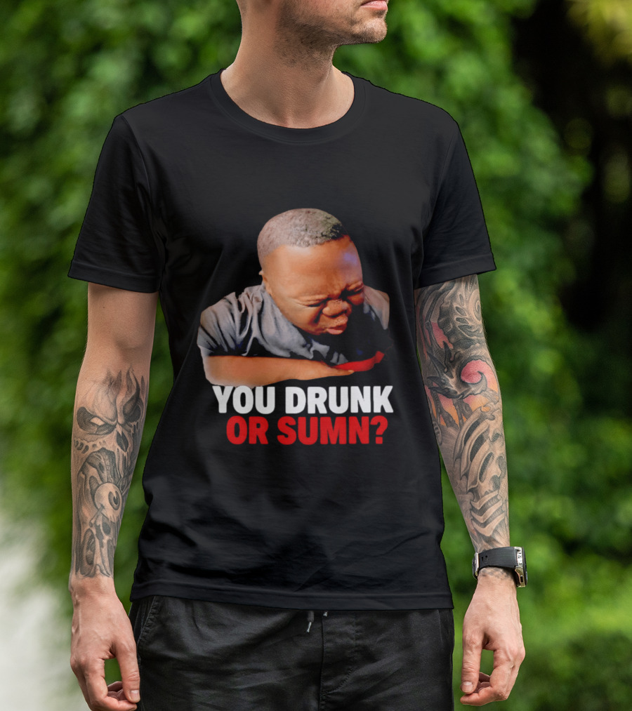 You Drunk Or Sumn Meme DJ Cece Viral Expression T-Shirt