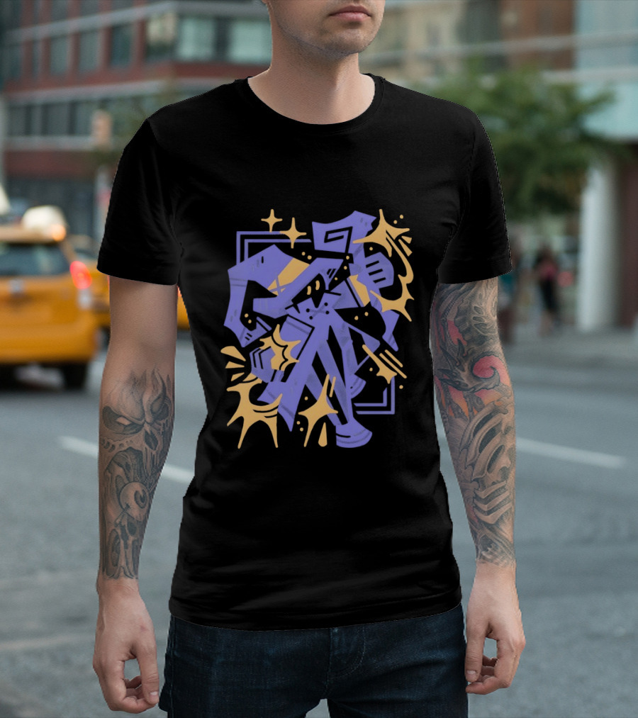 Final Fantasy Flare Abstract Geometric Graphic Explosion T-Shirt