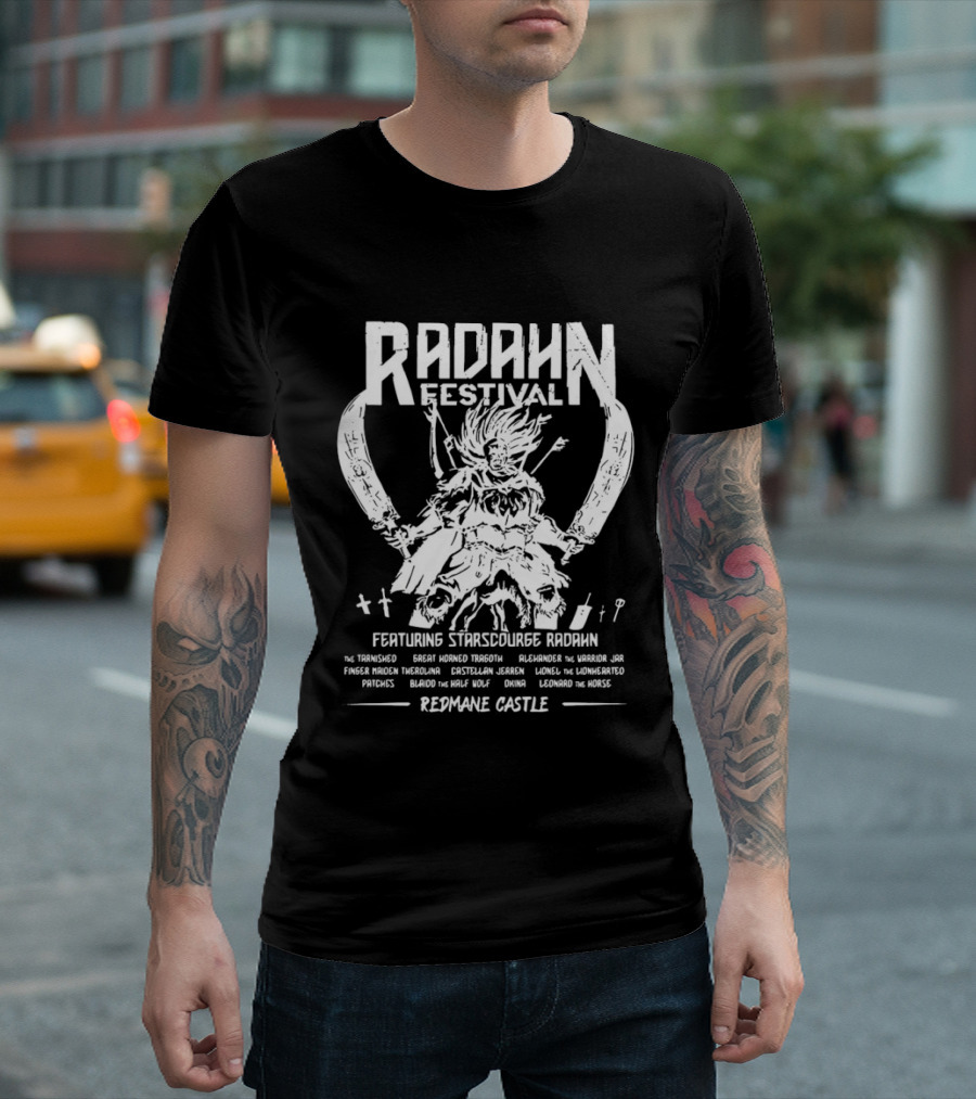 Radahn Festival Featuring Starscourge Radahn At Redmane Castle T-Shirt