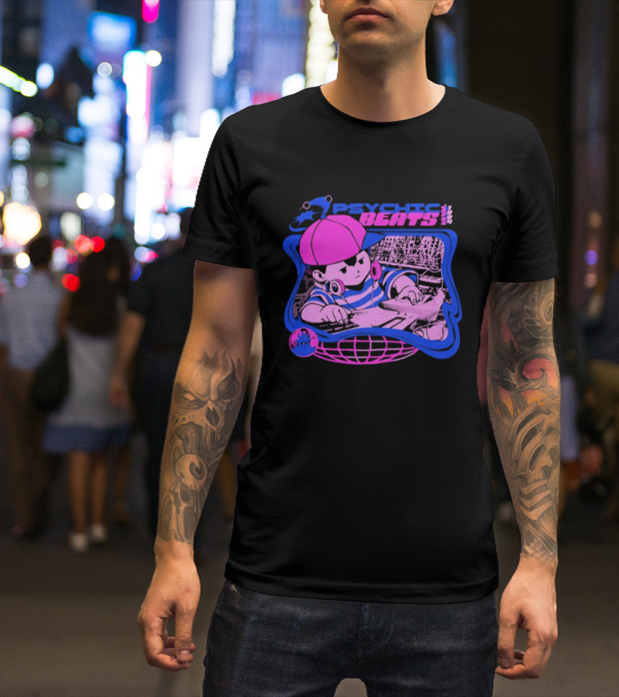 Ness EarthBound Psychic Beats Retro Gaming T-Shirt