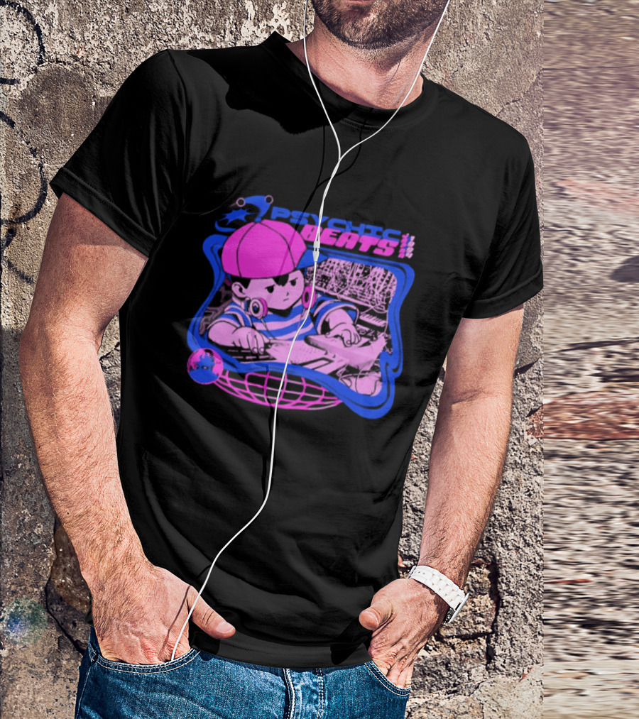Ness EarthBound Psychic Beats Retro Gaming T-Shirt