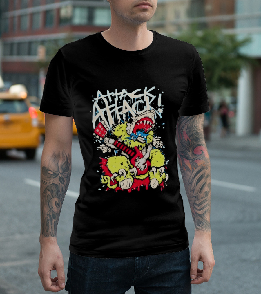 Attack Attack Monster Holding Guitar T-Shirt