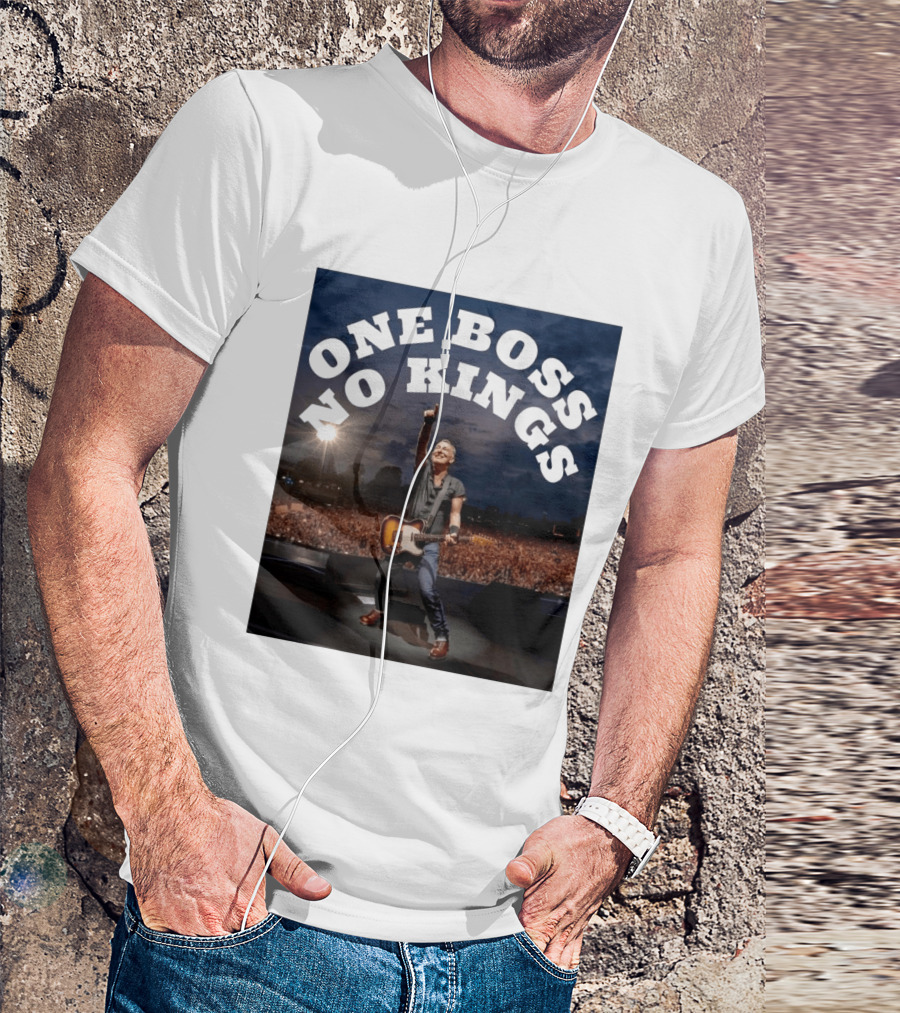 One Boss No Kings Bruce Springsteen Live Concert Crowd Performance T-Shirt