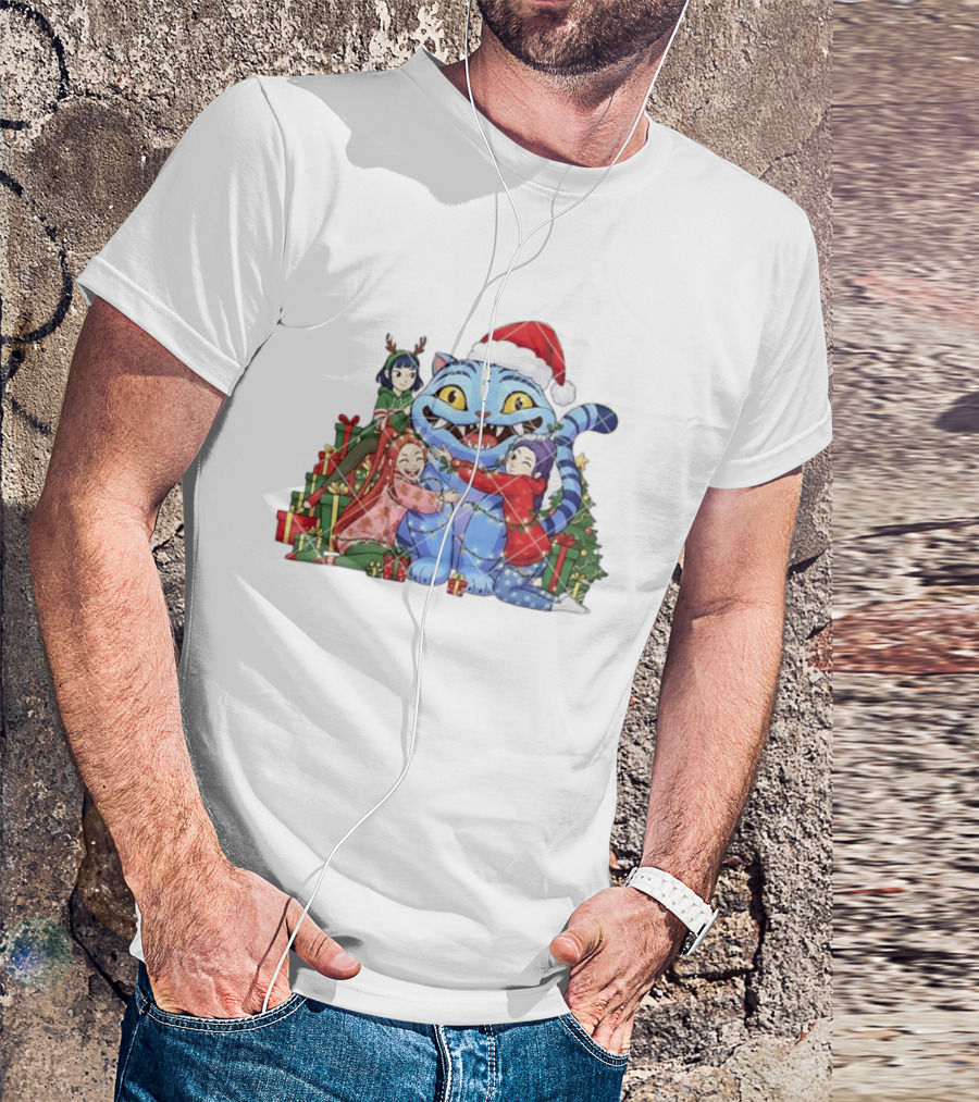 Derpy Huntrix Christmas Kpop Demon Hunters Holiday Cat Celebration With Friends T-Shirt