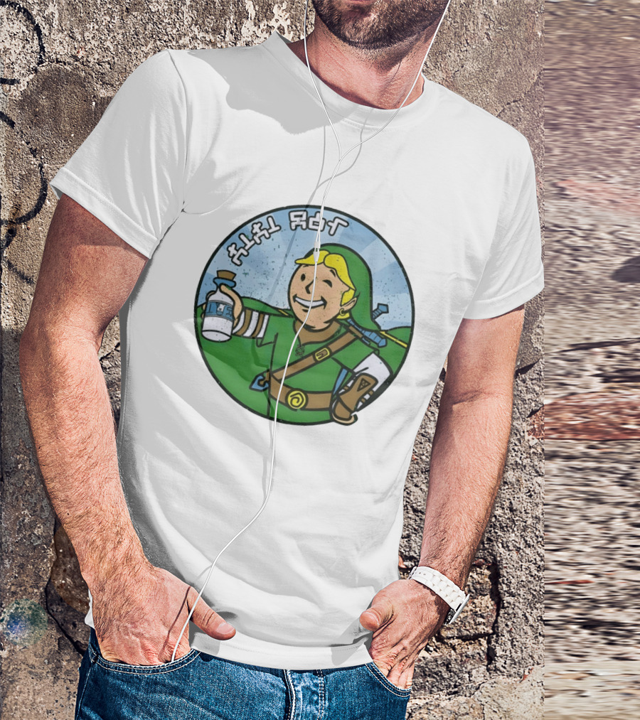 The Legend Of Zelda Link And Fallout Vault Boy T-Shirt