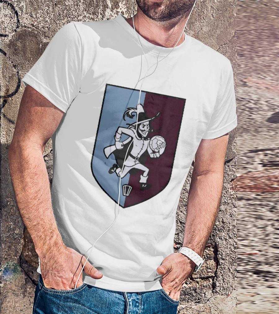 The Villan Football Mascot With Ball And Shield T-Shirt