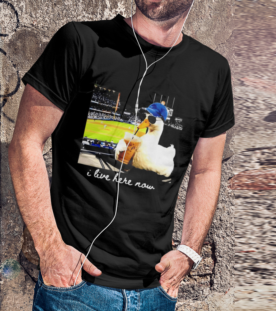 I Live Here Now Goose Ballfield Travel Baseball Softball Tournament T-Shirt