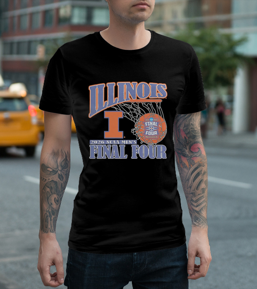 Illinois 2026 NCAA Men's Final Four Basketball Indianapolis T-Shirt