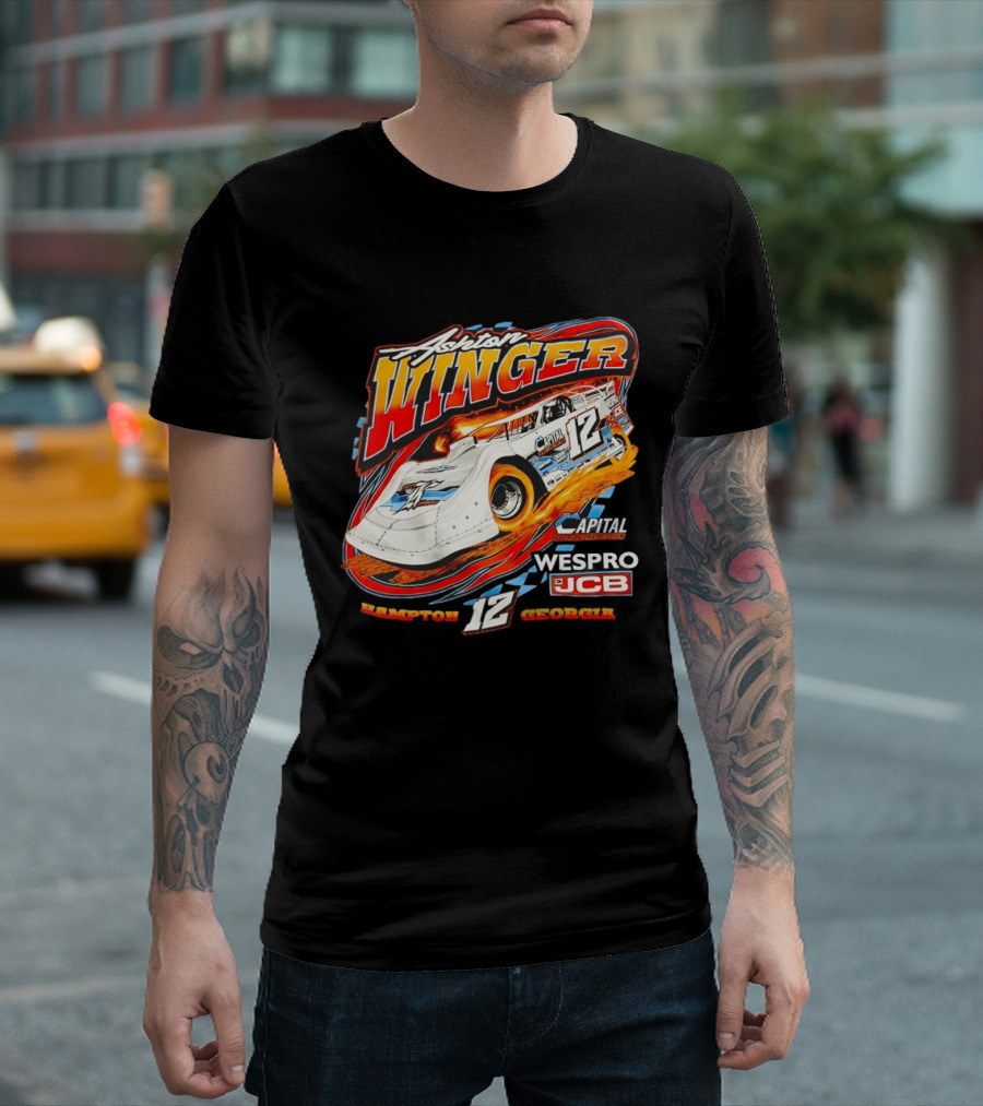 Ashton Winger Racing Capital Sports Construction Hampton Georgia 12 Car Wespro JCB T-Shirt