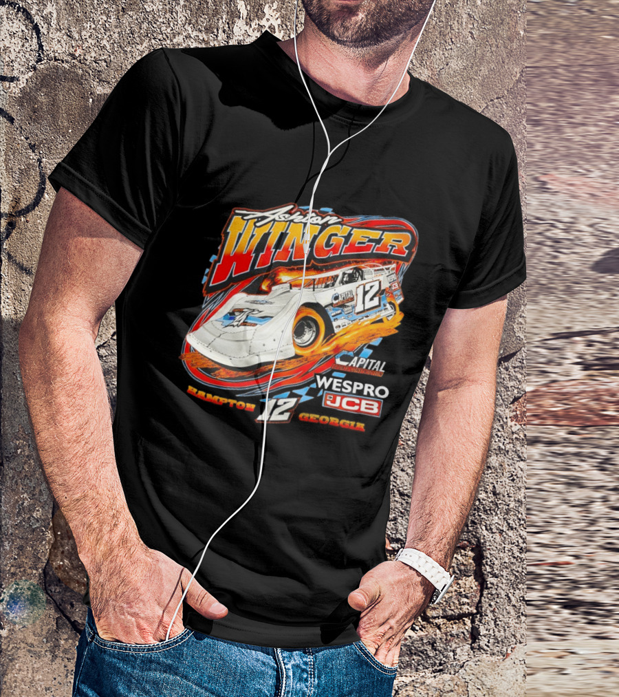 Ashton Winger Racing Capital Sports Construction Hampton Georgia 12 Car Wespro JCB T-Shirt