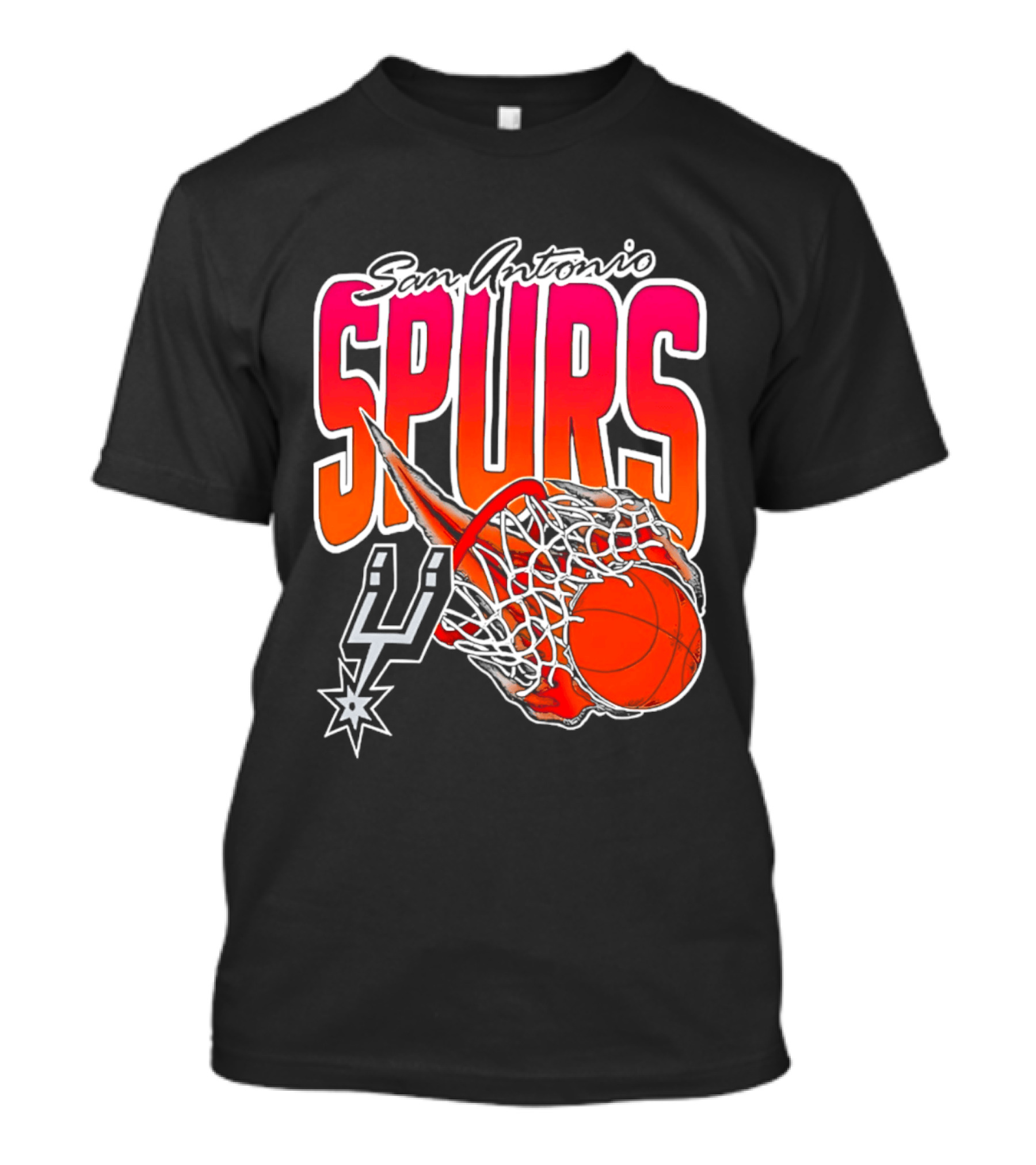 San Antonio Spurs Basketball 2026 Fireball Net T-Shirt