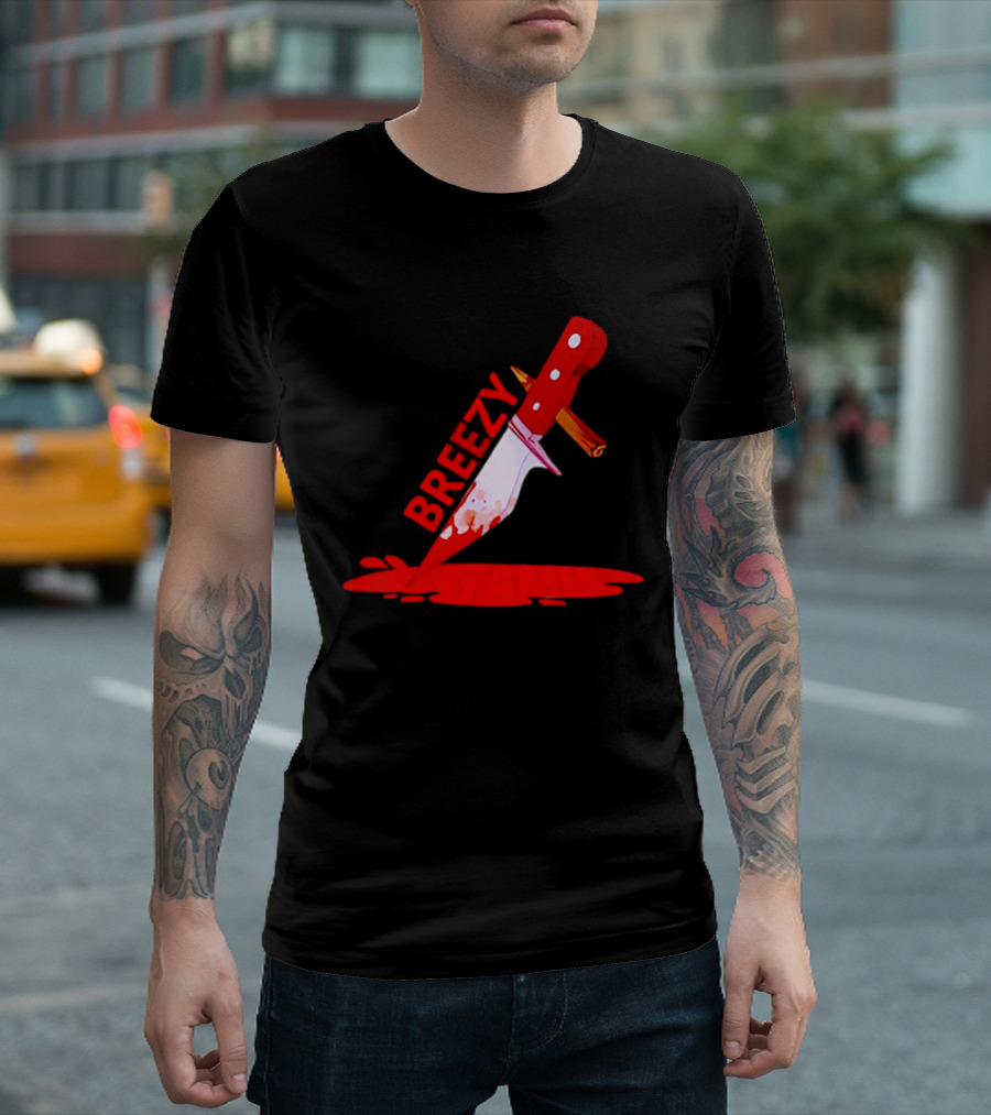 Breezy Games Bloodstained Knife T-Shirt
