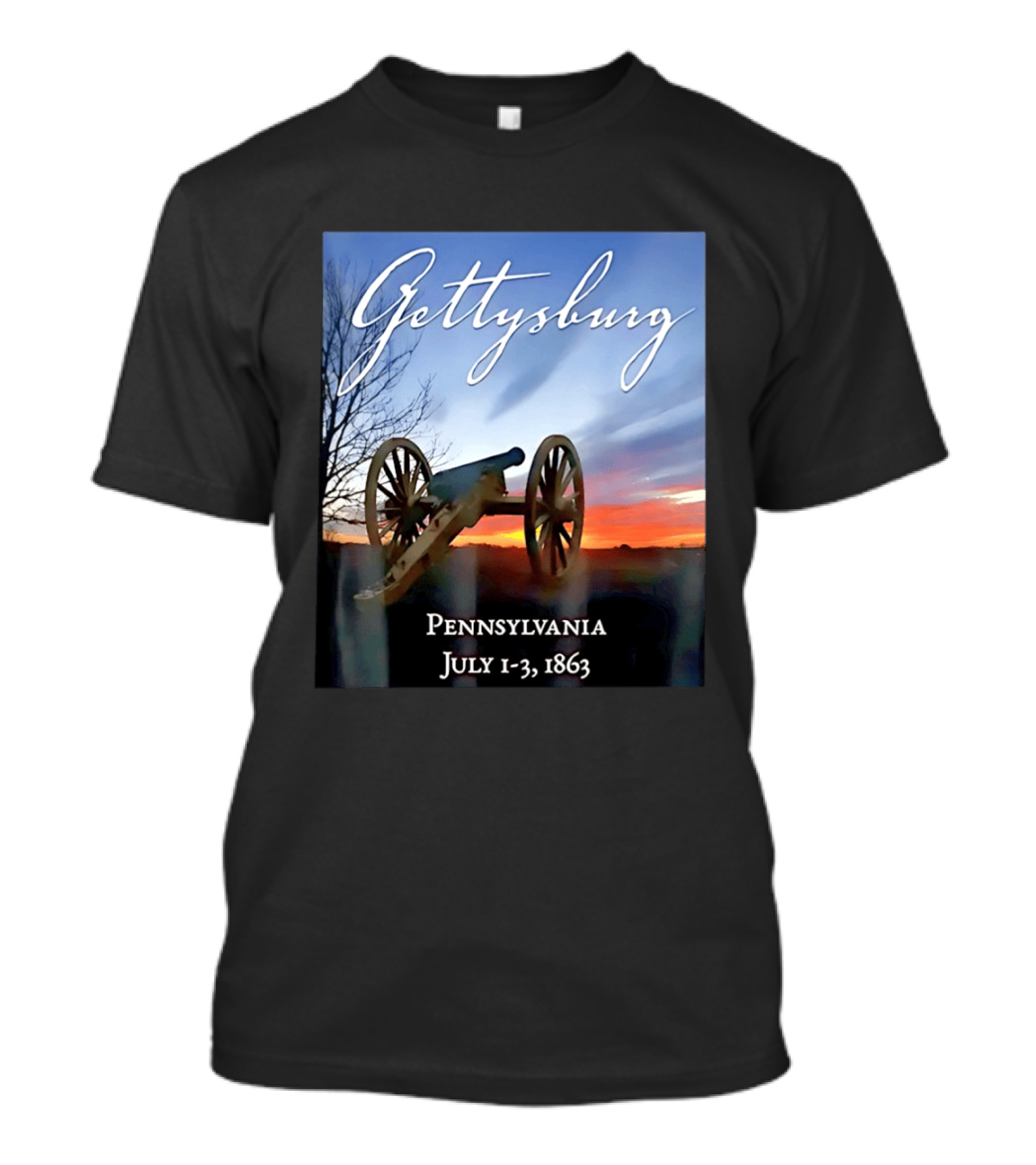 Gettysburg Cannon Battle Pennsylvania July 1 3 1863 Civil War T-Shirt