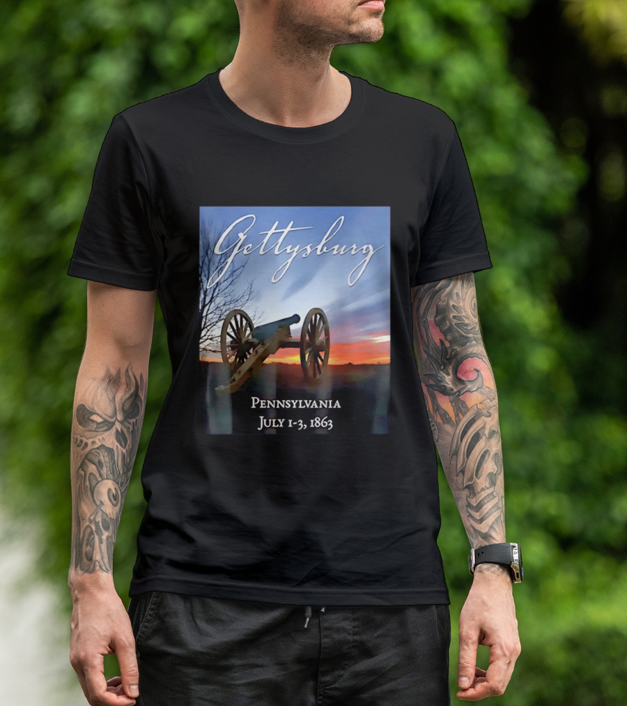 Gettysburg Cannon Battle Pennsylvania July 1 3 1863 Civil War T-Shirt