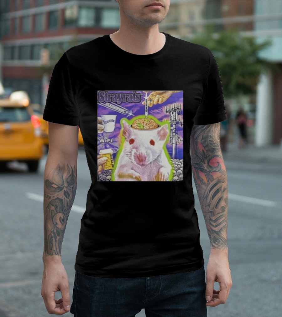 Stray Rats Lab Rat WiFi Fluoride Syringe Brain Injection T-Shirt