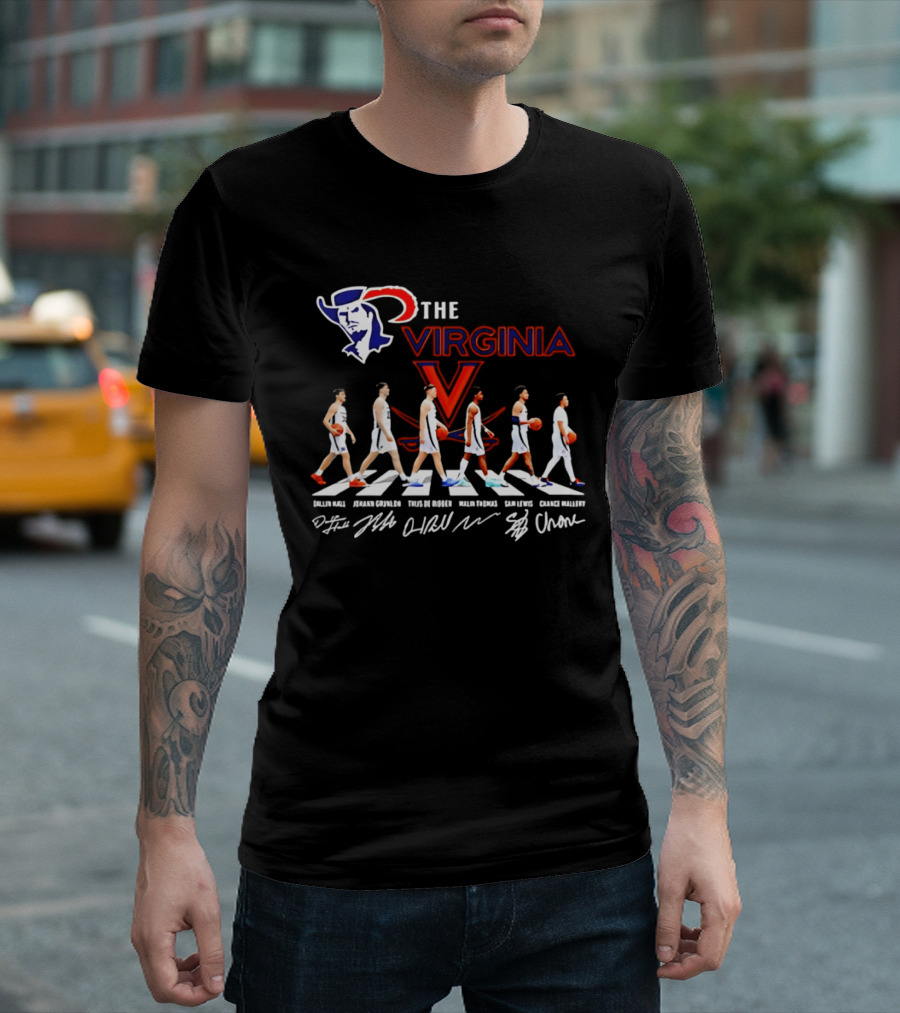 The Virginia Cavaliers Men's Basketball Team Abbey Road Homage T-Shirt