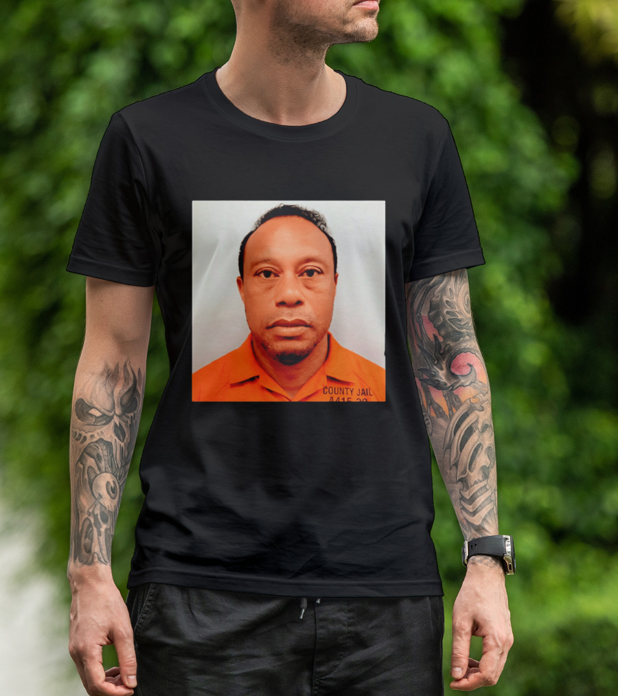 Tiger Woods 2026 County Jail 4415 29 Shot Edit T-Shirt