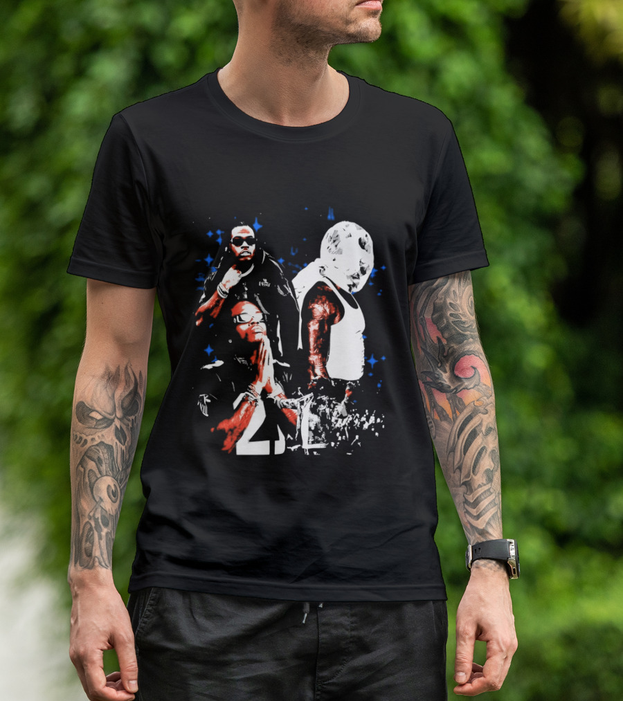 Gunna One Of Wun Globe Stars Red White Blue T-Shirt