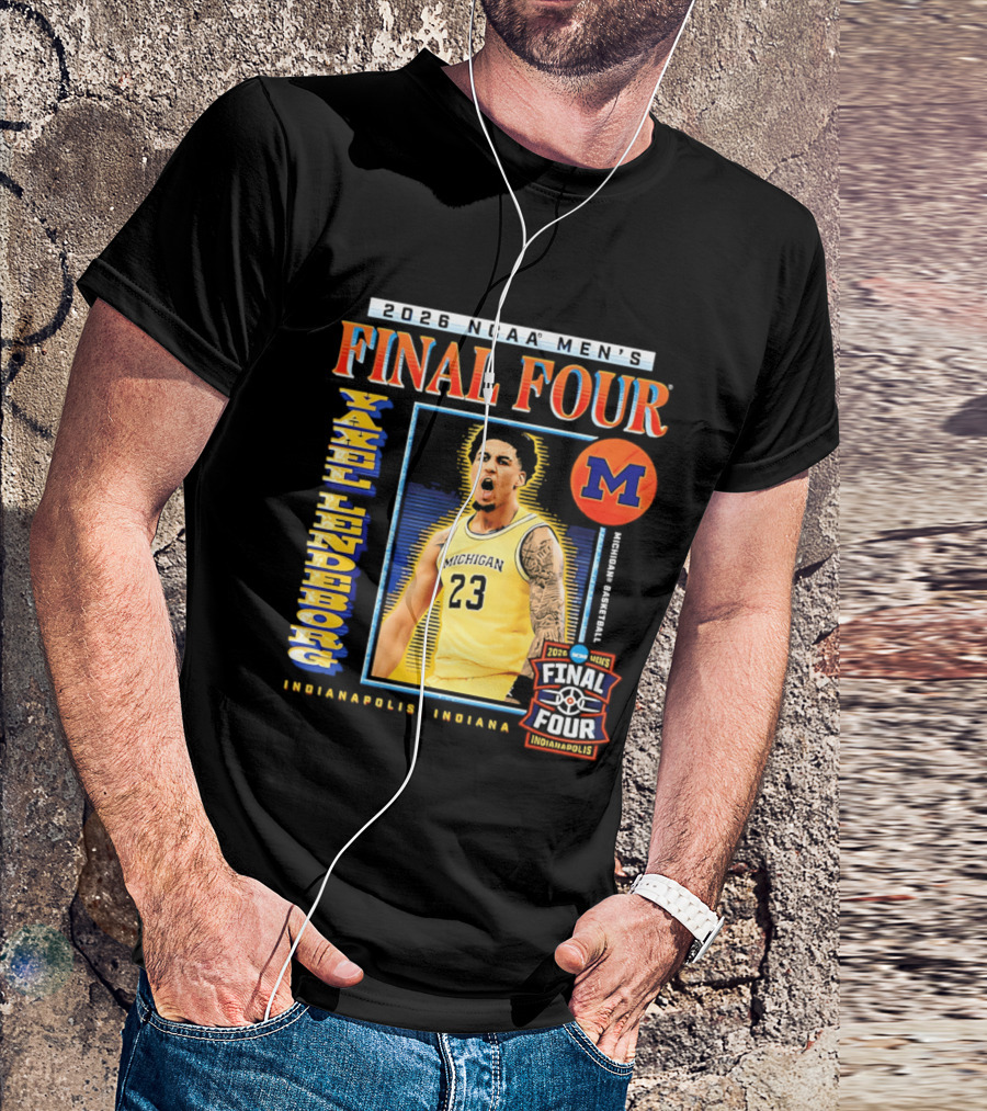 2026 NCAA Men's Final Four Yaxel Lendeborg Michigan Basketball Indianapolis Indiana T-Shirt