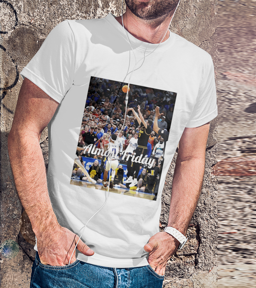 Almost Friday Iowa Basketball March Madness 2026 Jump Shot Crowd T-Shirt