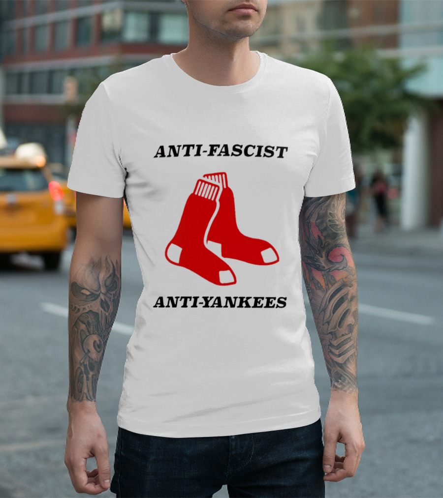 Anti Fascist Anti Yankees Red Socks T-Shirt