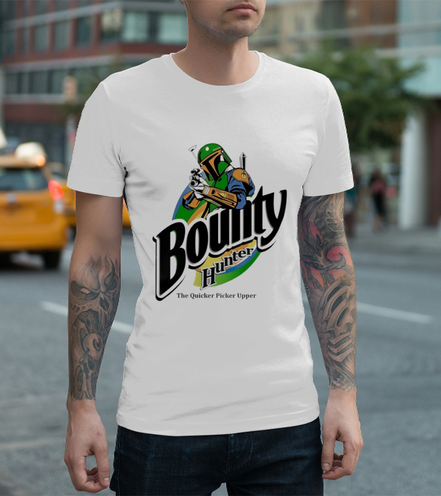 Bounty Hunter The Quicker Picker Upper Mandalorian T-Shirt