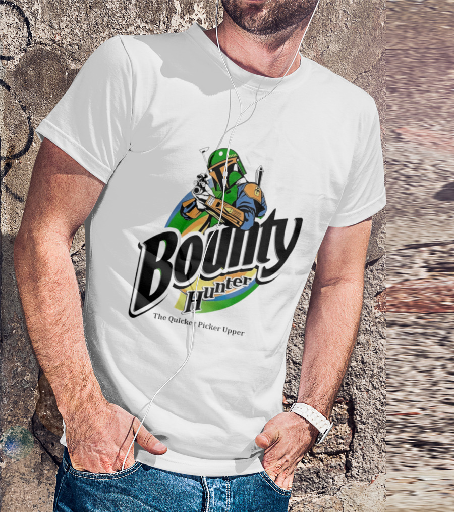 Bounty Hunter The Quicker Picker Upper Mandalorian T-Shirt