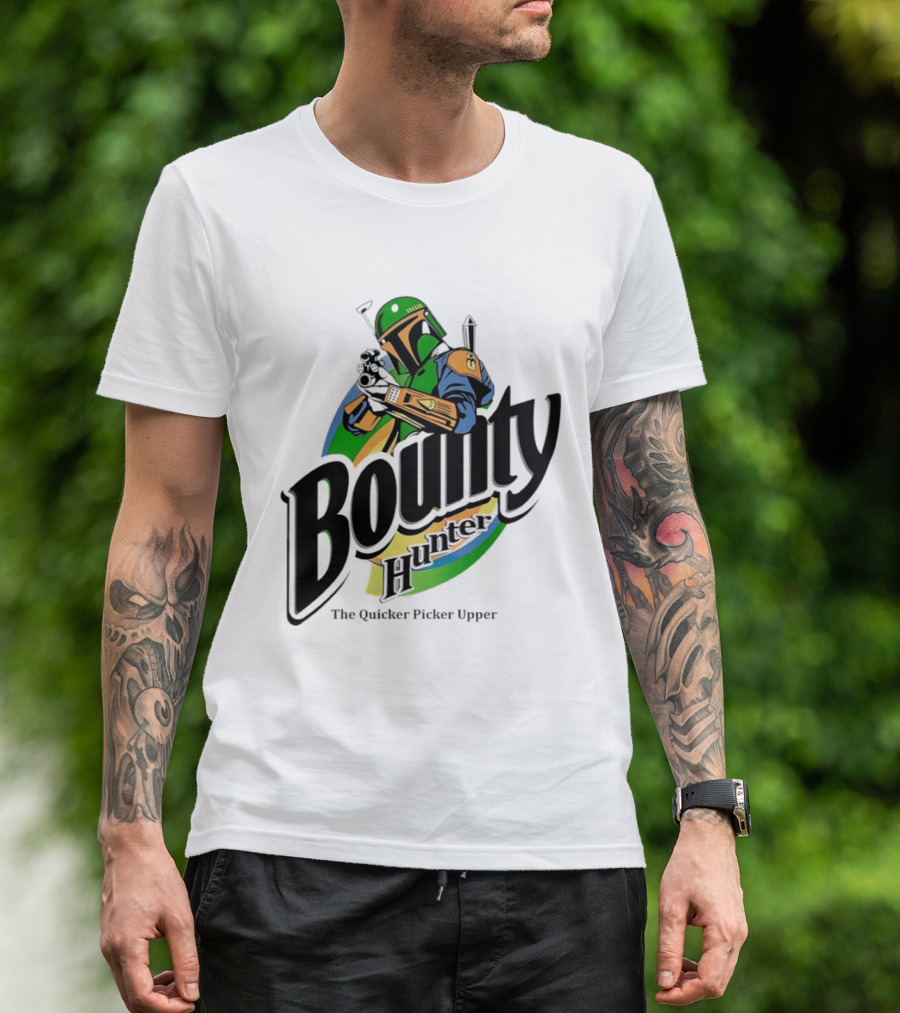 Bounty Hunter The Quicker Picker Upper Mandalorian T-Shirt